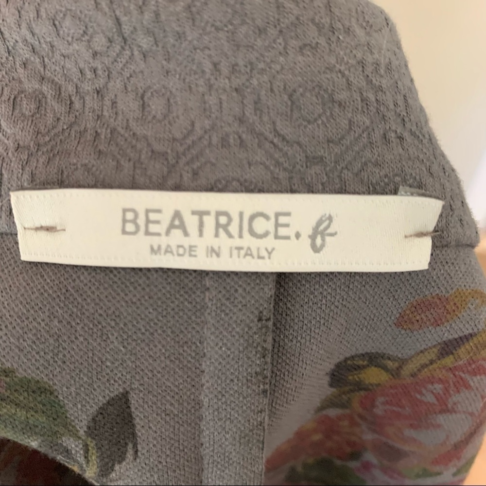 BEATRICE .B Made in Italy Embellished Stretch Textured Zip Front Blazer Size 10 - Picture 2 of 16